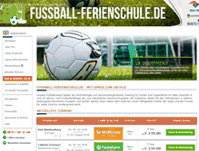 Tablet Screenshot of fussball-ferienschule.de